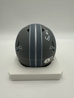 Ennis Rakestraw Jr. Autographed Detroit Lions Slate Mini Football Helmet Beckett CoA