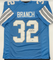 Brian Branch Autographed Detroit Lions Blue Custom Football Jersey Beckett CoA.