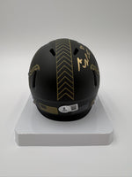 Sam LaPorta Autographed Detroit Lions Salute to Service Mini Football Helmet Beckett CoA.