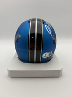 Isaac TeSlaa Autographed Detroit Lions Alternate Mini Football Helmet JSA CoA