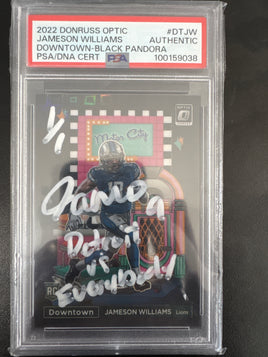 2022 Donruss Optic Jameson Williams Downtown Black Pandora Auto