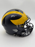 Mason Graham Autographed Michigan Wolverines Full-Size Replica Football Helmet JSA CoA