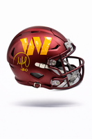 Mike Sainristil Autographed Washington Commanders Midi Mid Size Football Helmet JSA CoA