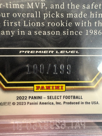 Kerby Joseph Autographed Detroit Lions Football Card Beckett Authenticated /199 Die Cut.