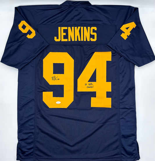 Kris Jenkins Autographed Michigan Football Custom Jersey with JSA