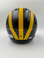 Donovan Edwards Autographed Michigan Wolverines Full-Size Replica Football Helmet JSA CoA