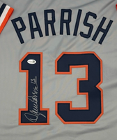Lance Parrish Autographed Detroit Tigers Grey Custom Throwback Baseball Jersey JSA CoA