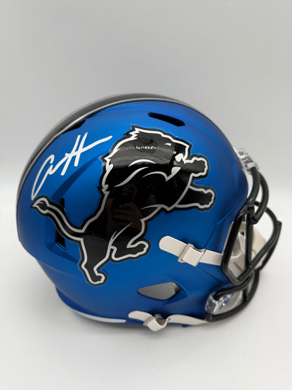 Aidan Hutchinson Autographed Detroit Lions Full Size Alt Speed Rep Helmet Beckett CoA