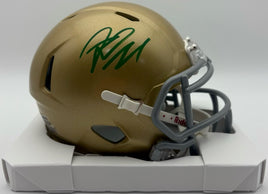 Riley Leonard Autographed Notre Dame Mini Football Helmet PSA DNA CoA