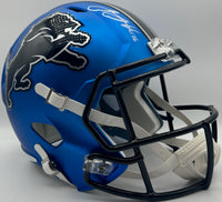 Jared Goff Autographed Detroit Lions Full-Size Alternate Football Helmet Fanatics CoA