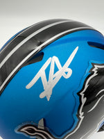 Terrion Arnold Autographed Detroit Lions Alternate Mini Football Helmet Beckett CoA