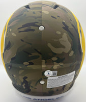 Kurt Warner Autographed Los Angeles Rams Camouflage Full-Size Authentic Football Helmet Beckett CoA
