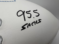 Robert Porcher Detroit Lions Autographed Football W/ JSA CoA