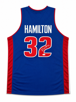 Richard Hamilton Autographed Detroit Pistons Custom Jersey w/ JSA CoA