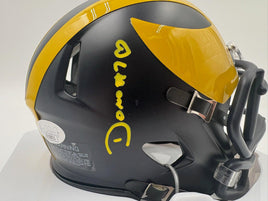 Donovan Edwards Autographed Michigan Wolverines Mini Football Helmet JSA CoA.