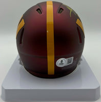 Mike Sainristil Autographed Washington Commanders Mini Football Helmet Beckett CoA
