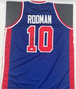 Blue Dennis Rodman Pistons Jerseys 