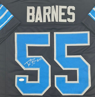 Derrick Barnes Autographed Detroit Lions Black Custom Football Jersey JSA CoA