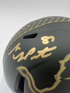 Sam LaPorta Autographed Detroit Lions Salute to Service Mini Football Helmet Beckett CoA.