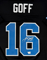 Jared Goff Autographed Detroit Lions Pro Style Black Nike Football Jersey Fanatics CoA