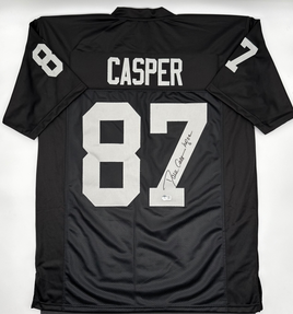 Dave Casper Autographed Raiders Black Custom Football Jersey Beckett CoA