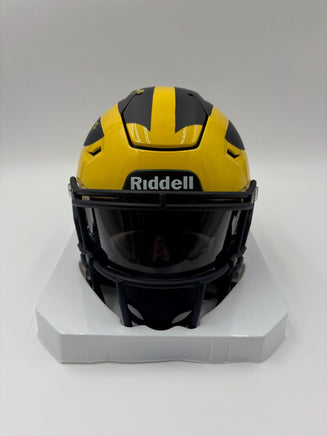Will Johnson Autographed Michigan Wolverines 2023 CHAMPS Midi Flex Football Helmet JSA CoA.
