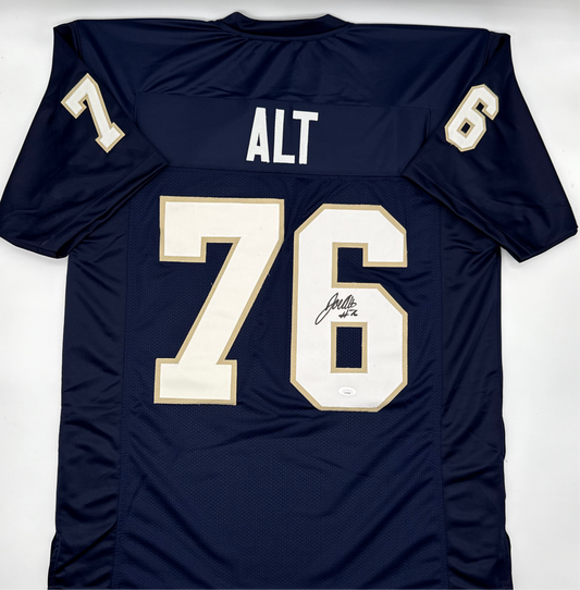 Joe Alt Autographed Notre Dame Navy Blue Custom Jersey with JSA