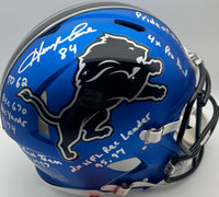 Herman Moore Autographed Detroit Lions Alternate Full-Size Football Helmet JSA CoA