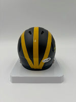 Zak Zinter Autographed Michigan Wolverines Mini Football Helmet JSA CoA.
