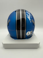 Alex Anzalone Autographed Detroit Lions Alternate Mini Football Helmet Beckett CoA