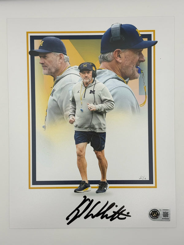 Kyle Whittingham Autographed 8x10 Michigan Wolverines Photo Beckett CoA
