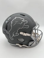 Ennis Rakestraw Jr. Autographed Detroit Lions Slate Full-Size Replica Football Helmet Beckett CoA