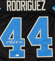 Malcolm Rodriguez Autographed Detroit Lions Black Custom Football Jersey JSA CoA