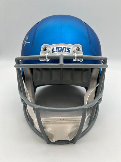 Terrion Arnold Autographed Detroit Lions Full Size Replica Helmet - Beckett CoA