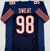 Montez Sweat Autographed Chicago Bears Navy Custom Football Jersey JSA CoA.