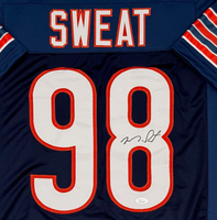 Montez Sweat Autographed Chicago Bears Navy Custom Football Jersey JSA CoA