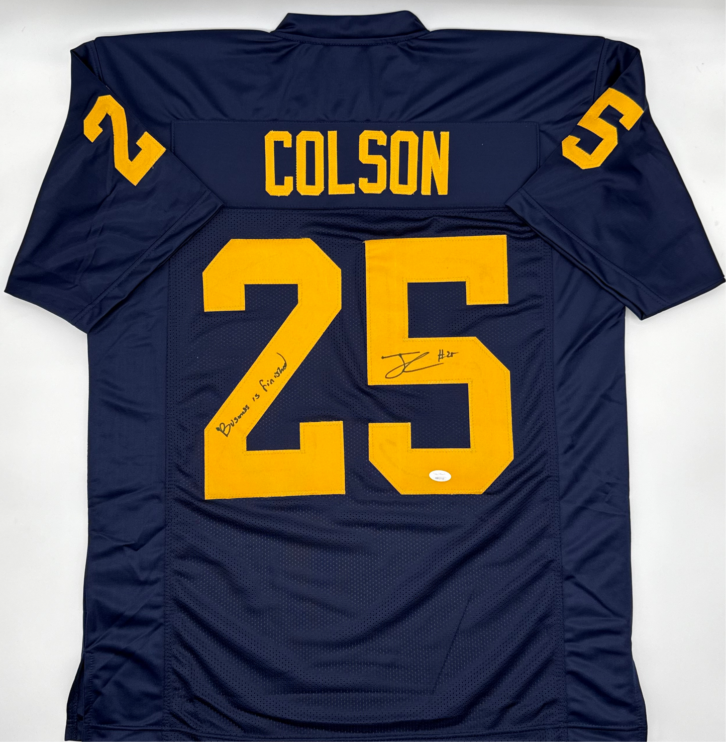 Junior Colson Autographed Michigan Football Custom Jersey with JSA