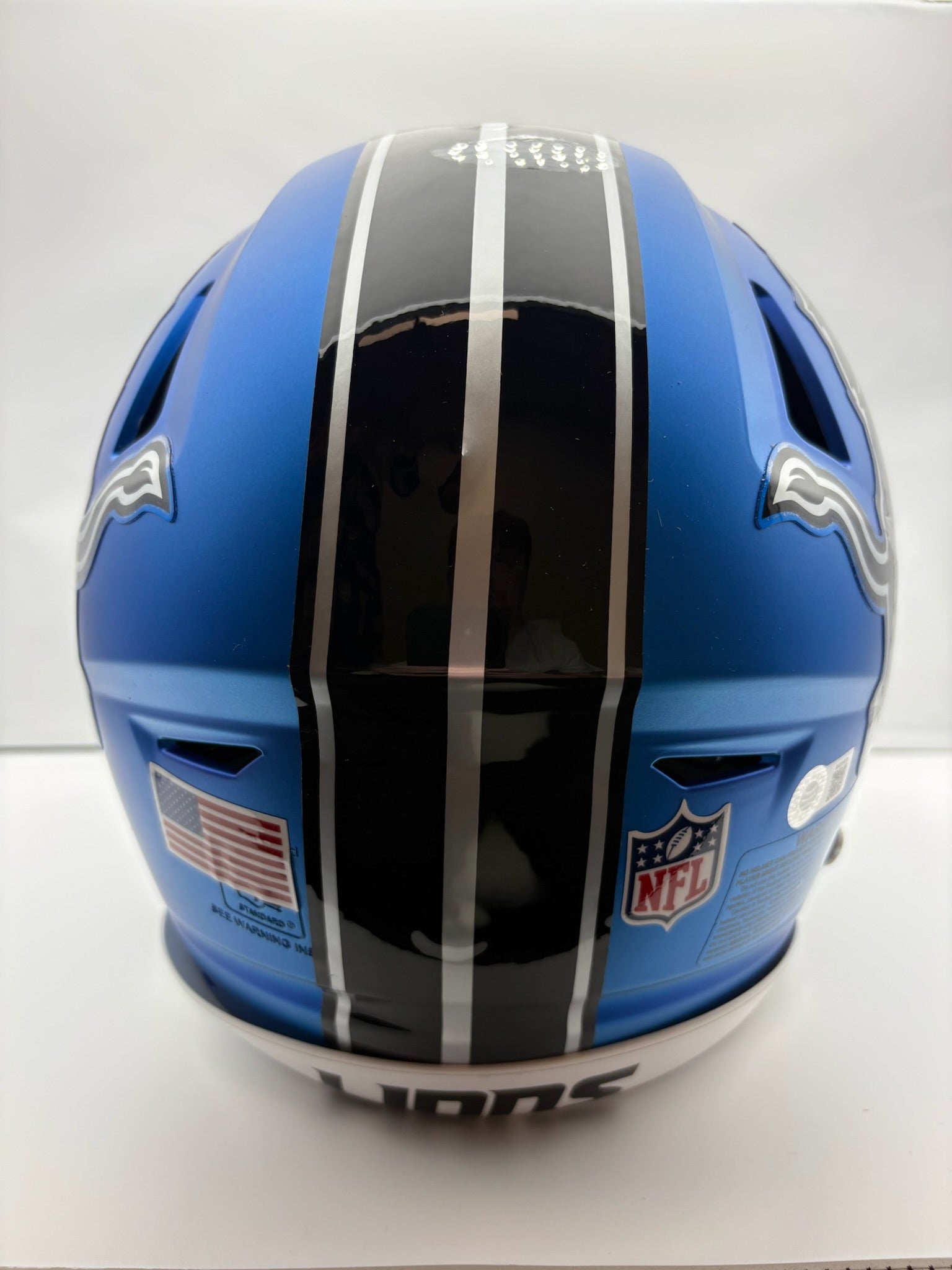 Barry Sanders Autographed Detroit Lions Alternate Full-Size Flex Football Helmet Schwartz CoA