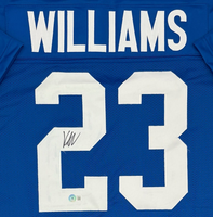Kyren Williams Autographed Rams Pro Style Blue Custom Football Jersey Beckett CoA