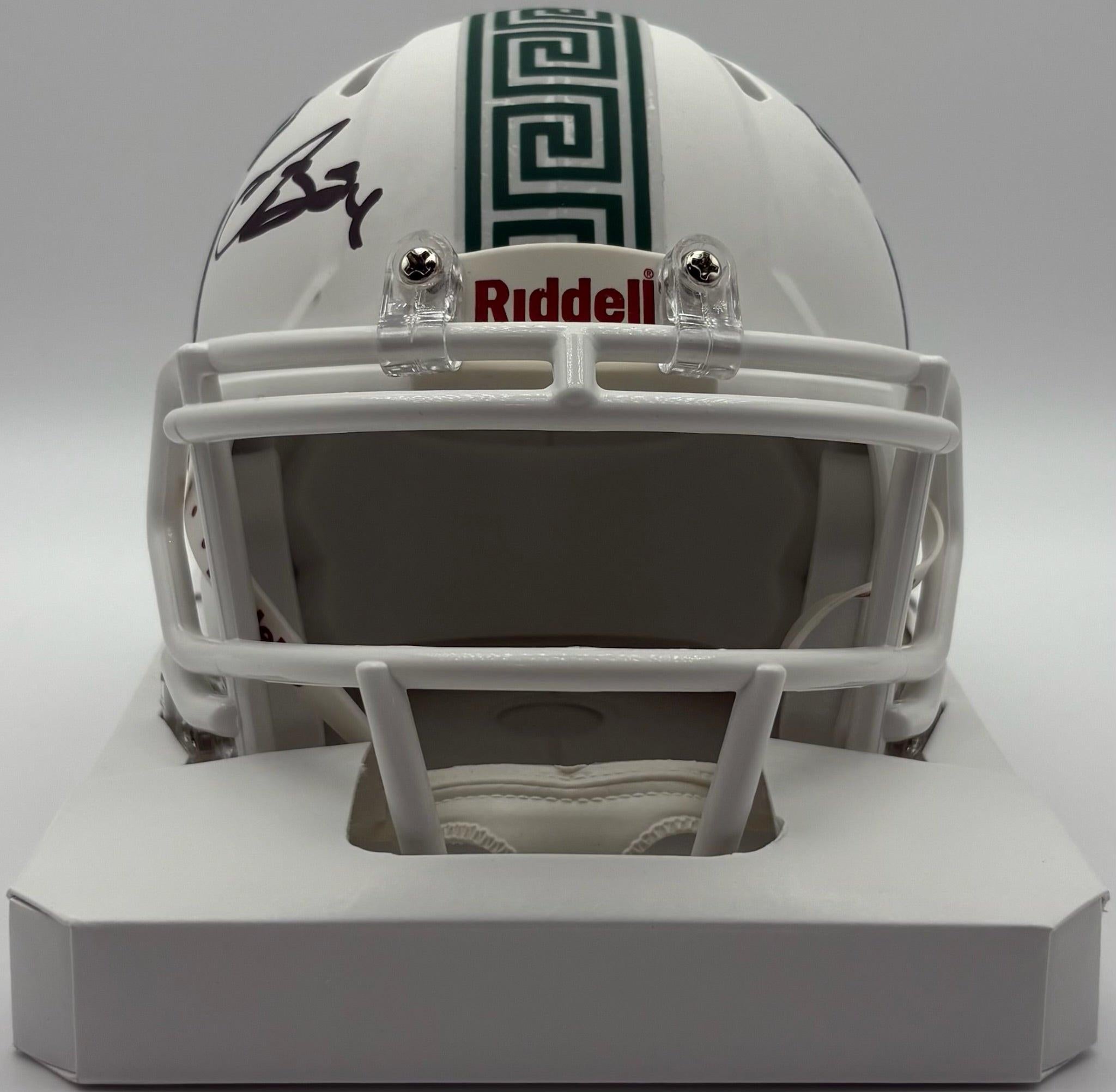 bell football helmets Le'Veon Bell Autographed Michigan State Spartans Mini Football Helmet Beckett CoA