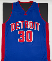 Rasheed Wallace Autographed Detroit Pistons Navy Custom Basketball Jersey Beckett CoA