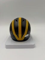 Donovan Edwards Autographed Michigan Wolverines Mini Football Helmet JSA CoA.