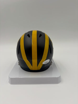 Donovan Edwards Autographed Michigan Wolverines Mini Football Helmet JSA CoA.