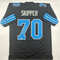 Dan Skipper Autographed Detroit Lions Black Custom Football Jersey JSA CoA