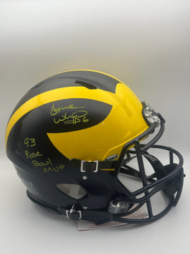 Tyrone Wheatley Autographed Michigan Wolverines Full-Size Authentic Football Helmet with JSA CoA