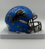 Herman Moore Autographed Detroit Lions Alternate Mini Football Helmet JSA CoA