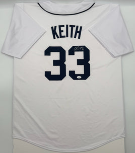 Colt Keith Autographed Detroit Tigers White Custom Baseball Jersey JSA CoA.