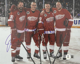 Darren McCarty, Joe Kocur, & Kris Draper Autographed 8x10 Detroit Red Wings Photo Beckett CoA