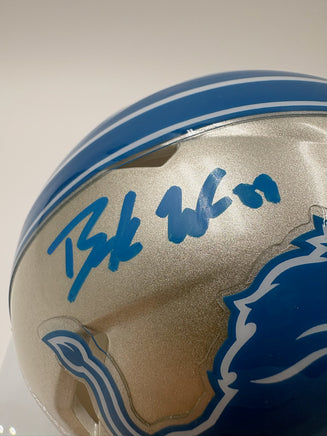 Brock Wright Autographed Detroit Lions Mini Football Helmet Beckett CoA.