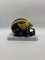 Aidan Hutchinson Autographed Michigan Wolverines Mini Football Helmet Beckett CoA